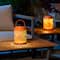 Glitzhome® 8.75" Metal Cutout Solar Powered Hanging Lantern Set